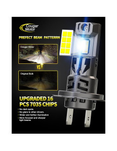 Bombillas Antiniebla Cougar Motor H7, 6500K, 60W, 2 Pzas 2