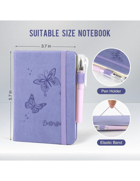 Cuadernos A6 Oucaru 3 Paquete Mariposa Multicolor 120 Páginas