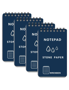 Cuaderno Espiral Impermeable WRENBEN A7 Azul - Paquete de 4