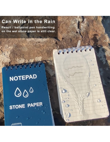 Cuaderno Espiral Impermeable WRENBEN A7 Azul - Paquete de 4