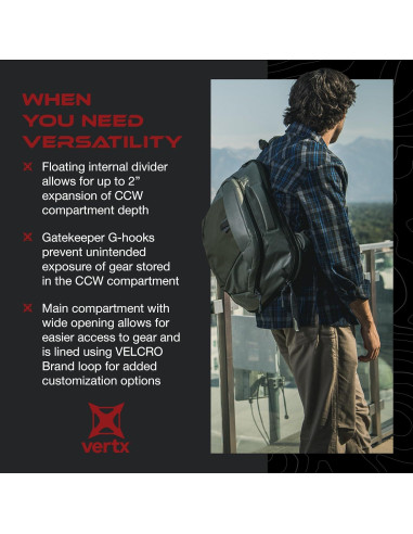 Bolsa de Bandolera Táctica Vertx Keryx 20L Heather OD