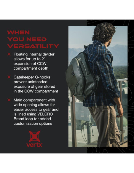 Bolsa de Bandolera Táctica Vertx Keryx 20L Heather OD