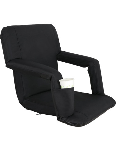 Silla de Estadio Plegable Smartxchoices Acolchada Negra 20.5"