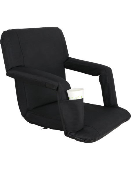 Silla de Estadio Plegable Smartxchoices Acolchada Negra 20.5"