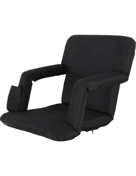 Silla de Estadio Plegable Smartxchoices Acolchada Negra 20.5"