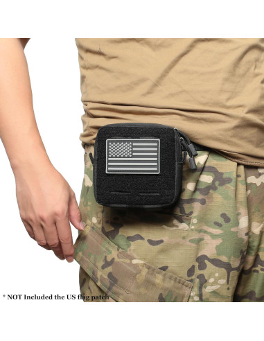 Paquete de 2 Mini Bolsas Tácticas Molle Katadem GP Negro