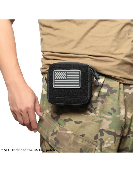 Paquete de 2 Mini Bolsas Tácticas Molle Katadem GP Negro