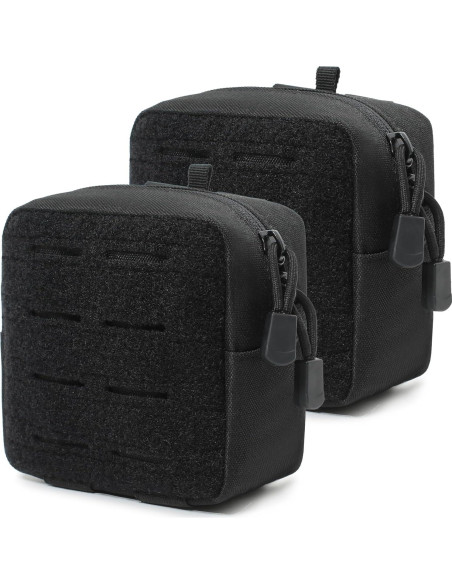 Paquete de 2 Mini Bolsas Tácticas Molle Katadem GP Negro