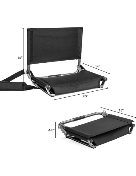 Asiento de Estadio Extra Ancho Cascade Mountain Tech Gris
