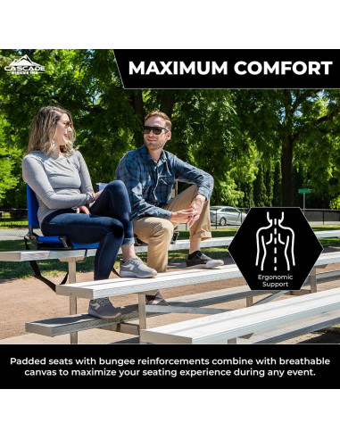 Asiento de Estadio Extra Ancho Cascade Mountain Tech Gris