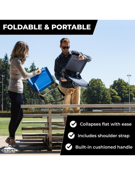 Asiento de Estadio Extra Ancho Cascade Mountain Tech Gris