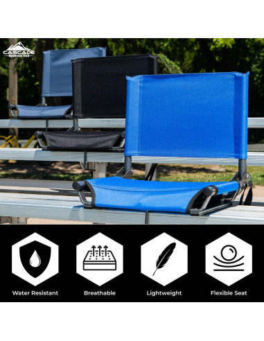 Asiento de Estadio Extra Ancho Cascade Mountain Tech Gris