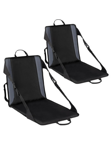Asiento de Estadio Portátil REDCAMP con Respaldo Alto y Cojín Grueso