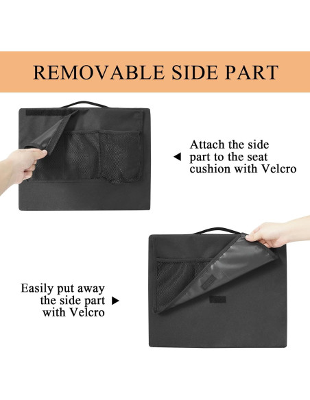 Cojín de Asiento para Estadio CTWWFS Negro 2Pack con Asa