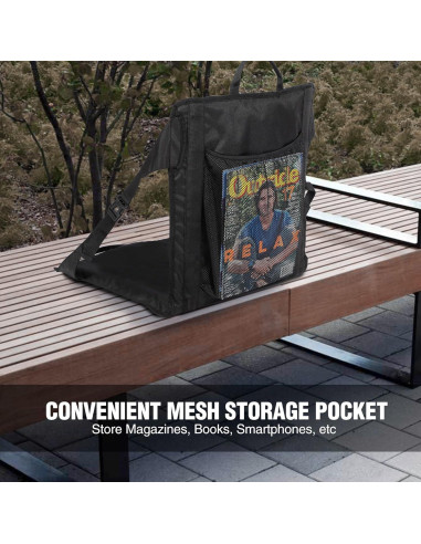 Asiento de Estadio Portátil REDCAMP con Respaldo Alto y Cojín Grueso