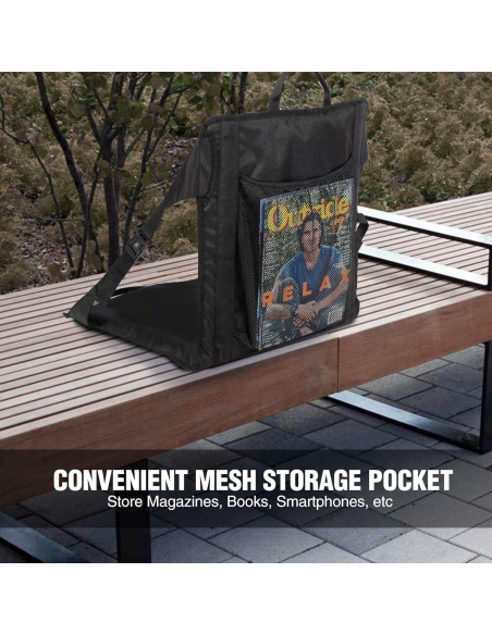 Asiento de Estadio Portátil REDCAMP con Respaldo Alto y Cojín Grueso