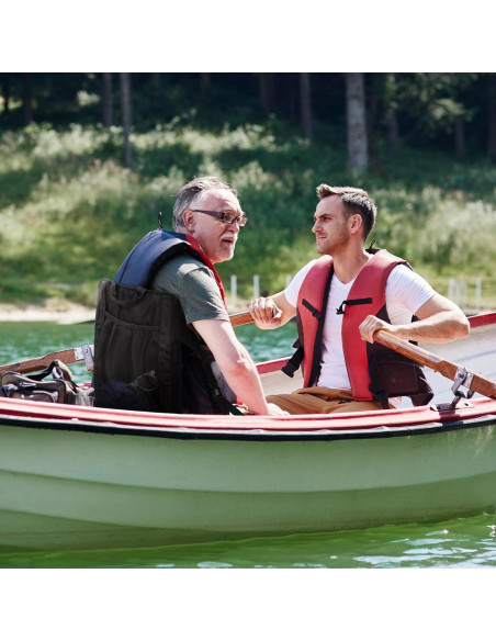 Asiento de Estadio Portátil REDCAMP con Respaldo Alto y Cojín Grueso