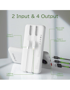 Cargador Portátil GrnOas.E 10000mAh Carga Rápida 22.5W Blanco 2