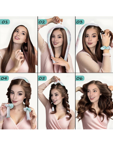 Rizador de Cabello Sin Calor KUTDEP - Diadema Ajustable para Rulos