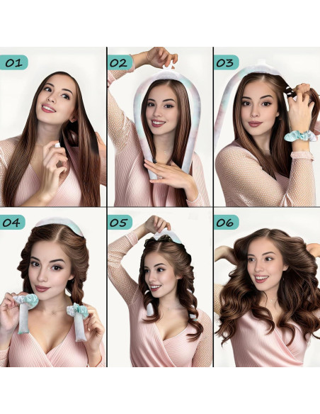 Rizador de Cabello Sin Calor KUTDEP - Diadema Ajustable para Rulos