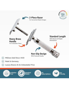 Maquinilla de Afeitar Merkur MK34C Doble Filo Mango Corto 2