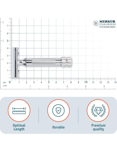 Maquinilla de Afeitar Merkur MK34C Doble Filo Mango Corto
