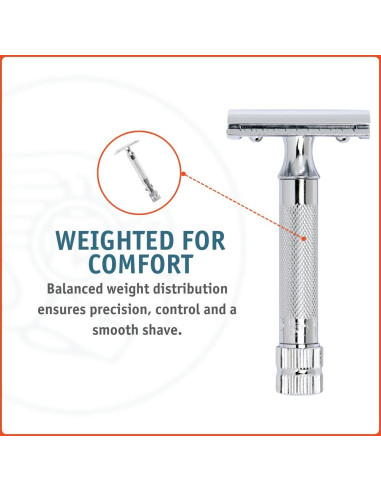 Maquinilla de Afeitar Merkur MK34C Doble Filo Mango Corto