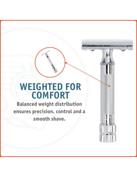 Maquinilla de Afeitar Merkur MK34C Doble Filo Mango Corto