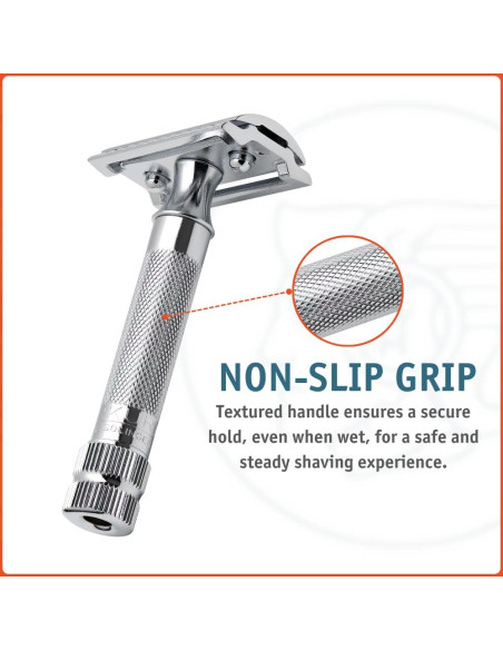 Maquinilla de Afeitar Merkur MK34C Doble Filo Mango Corto