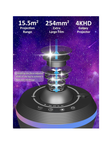 Proyector de Estrellas VanSmaGo Meteorito 13 en 1 Luz Nocturna