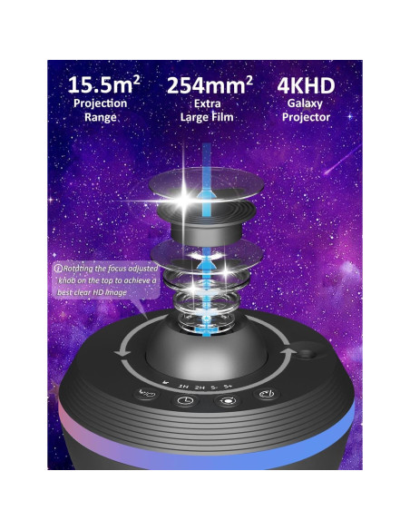 Proyector de Estrellas VanSmaGo Meteorito 13 en 1 Luz Nocturna