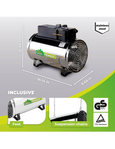 Calentador de Invernadero Bio Green PHX 2.8 - 220V Acero Inoxidable 2