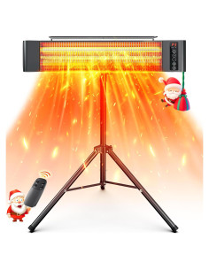 Calentador de Patio Infrarrojo VAGKRI 1500W con Control Remoto