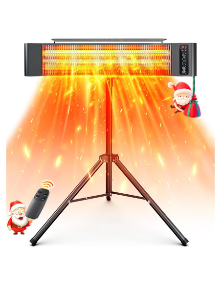 Calentador de Patio Infrarrojo VAGKRI 1500W con Control Remoto