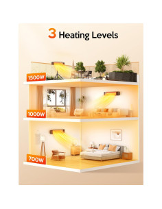 Calentador de Patio Infrarrojo VAGKRI 1500W con Control Remoto 2