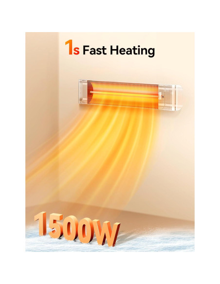 Calentador de Patio Infrarrojo VAGKRI 1500W con Control Remoto