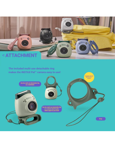 Cámara Digital FUJIFILM INSTAX PAL Blanca + Estuche y 32GB