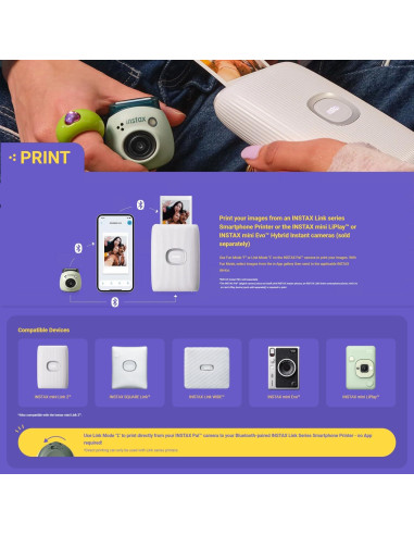 Cámara Digital FUJIFILM INSTAX PAL Blanca + Estuche y 32GB