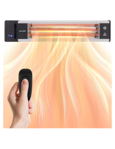 Calentador de Patio Infrarrojo SereneLife 1500W IP65 Montaje Pared