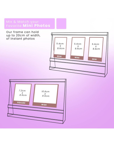Marco de Acrílico Elil para Fotos Instax Mini y Square