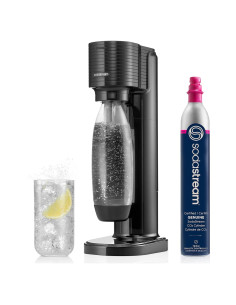 Hacedor de Agua Espumosa SodaStream Gaia, Negro, 60L