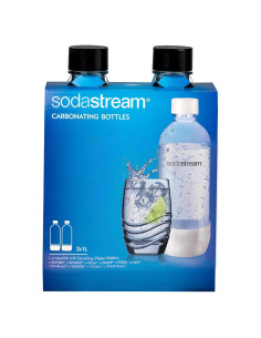 Botellas de Carbonatación SodaStream 1L Negras - Paquete Doble