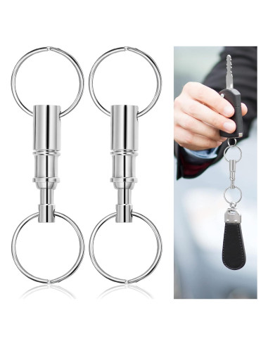 Anillas de Llave Desmontables EBOOT - Acero Inoxidable - Paquete de 2