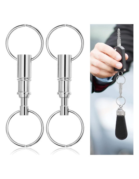 Anillas de Llave Desmontables EBOOT - Acero Inoxidable - Paquete de 2