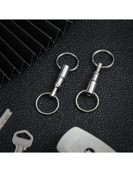 Anillas de Llave Desmontables EBOOT - Acero Inoxidable - Paquete de 2
