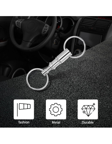 Anillas de Llave Desmontables EBOOT - Acero Inoxidable - Paquete de 2