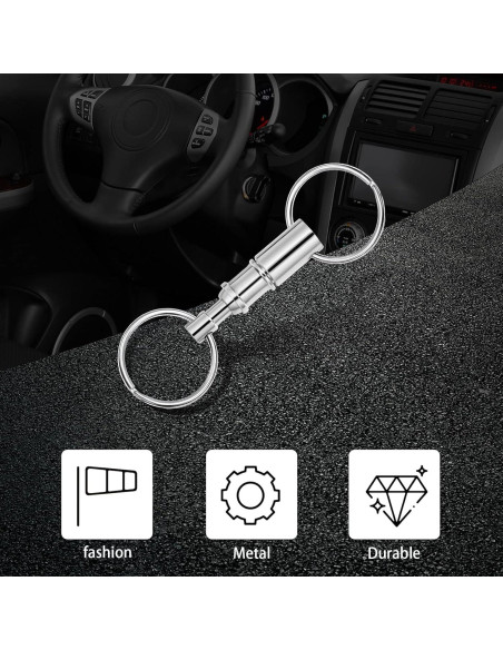 Anillas de Llave Desmontables EBOOT - Acero Inoxidable - Paquete de 2