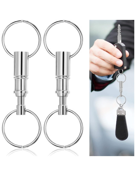 Anillas de Llave Desmontables EBOOT - Acero Inoxidable - Paquete de 2