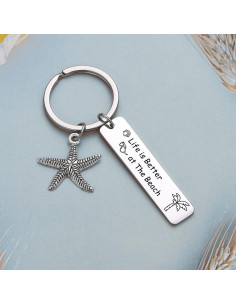 Llavero de Surfista JIUSHUN de Acero Inoxidable 316L 2