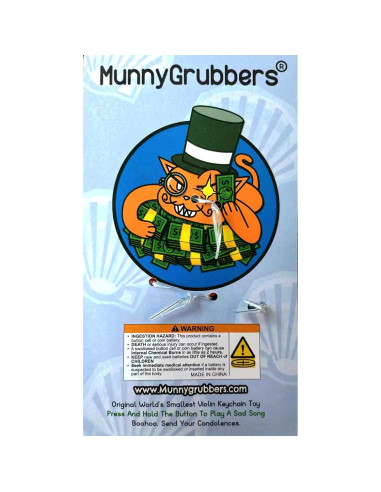Llavero de Juguete Violín Miniatura MunnyGrubbers con Música